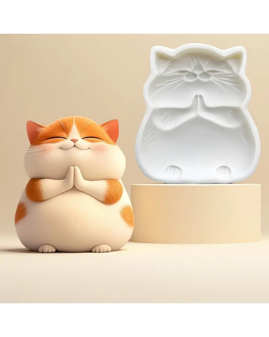 YY5980 Sevimli Tombul Kedi Silikon Kalıp